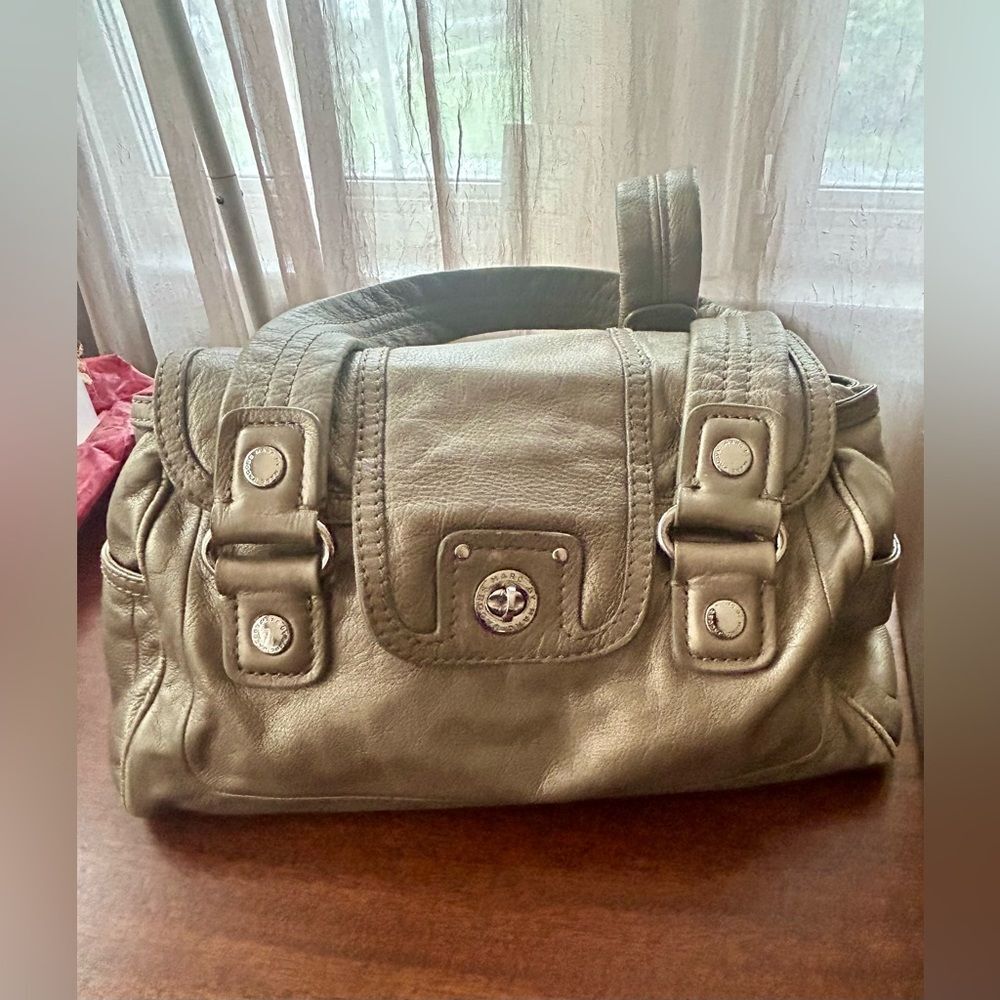 Marc Jacobs Gold Leather Turnlock Satchel